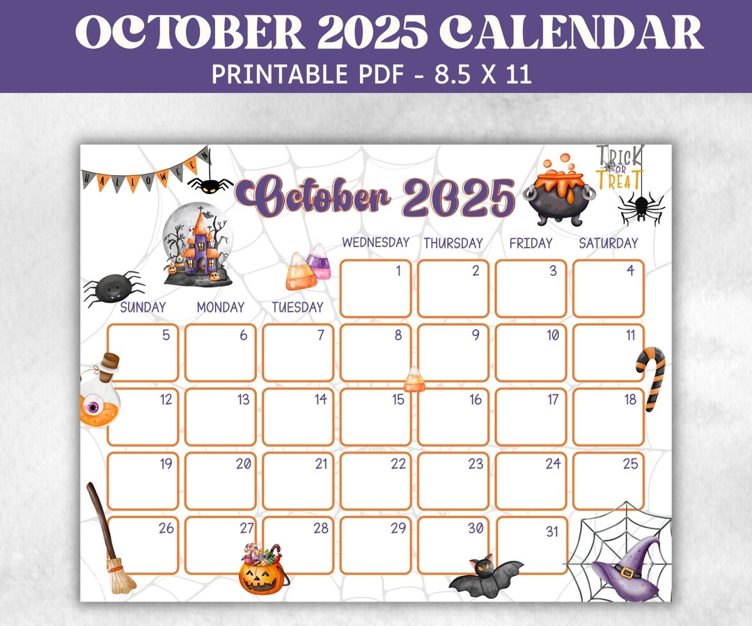 Kids October 2025 Calendar Printable 2025 Calendar Homeschool Kids October 2025 Calendar Printable 2025 Calendar Homeschool