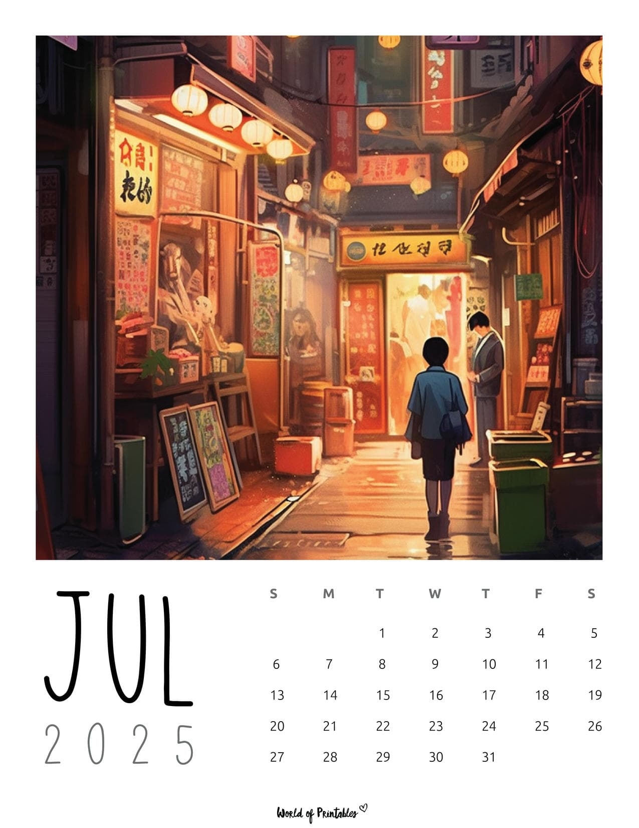 Lofi Anime Calendars For 2025 World Of Printables