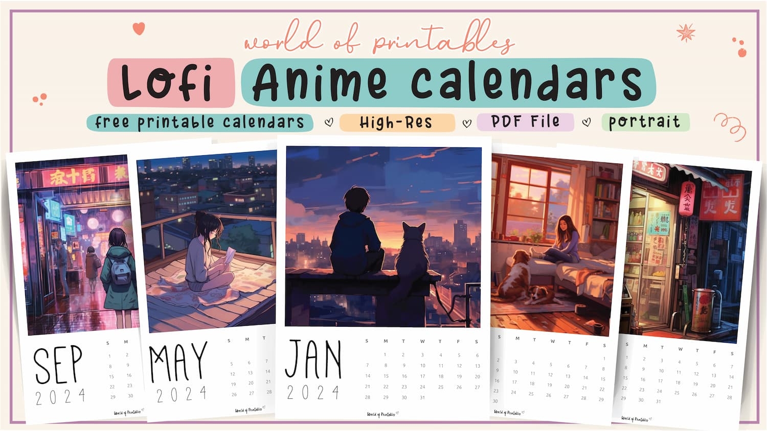 Lofi Anime Calendars For 2025 World Of Printables Lofi Anime Calendars For 2025 World Of Printables