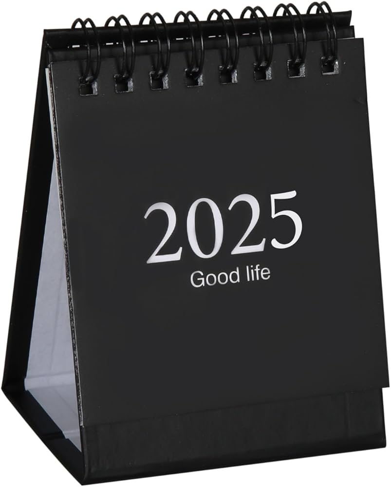 Mini Desk Calendar 2024 2025 Juli 2024 To Dec 2025 Small Desktop Calendar For Home Office School with Stickers Reminder Of Important Days Black 