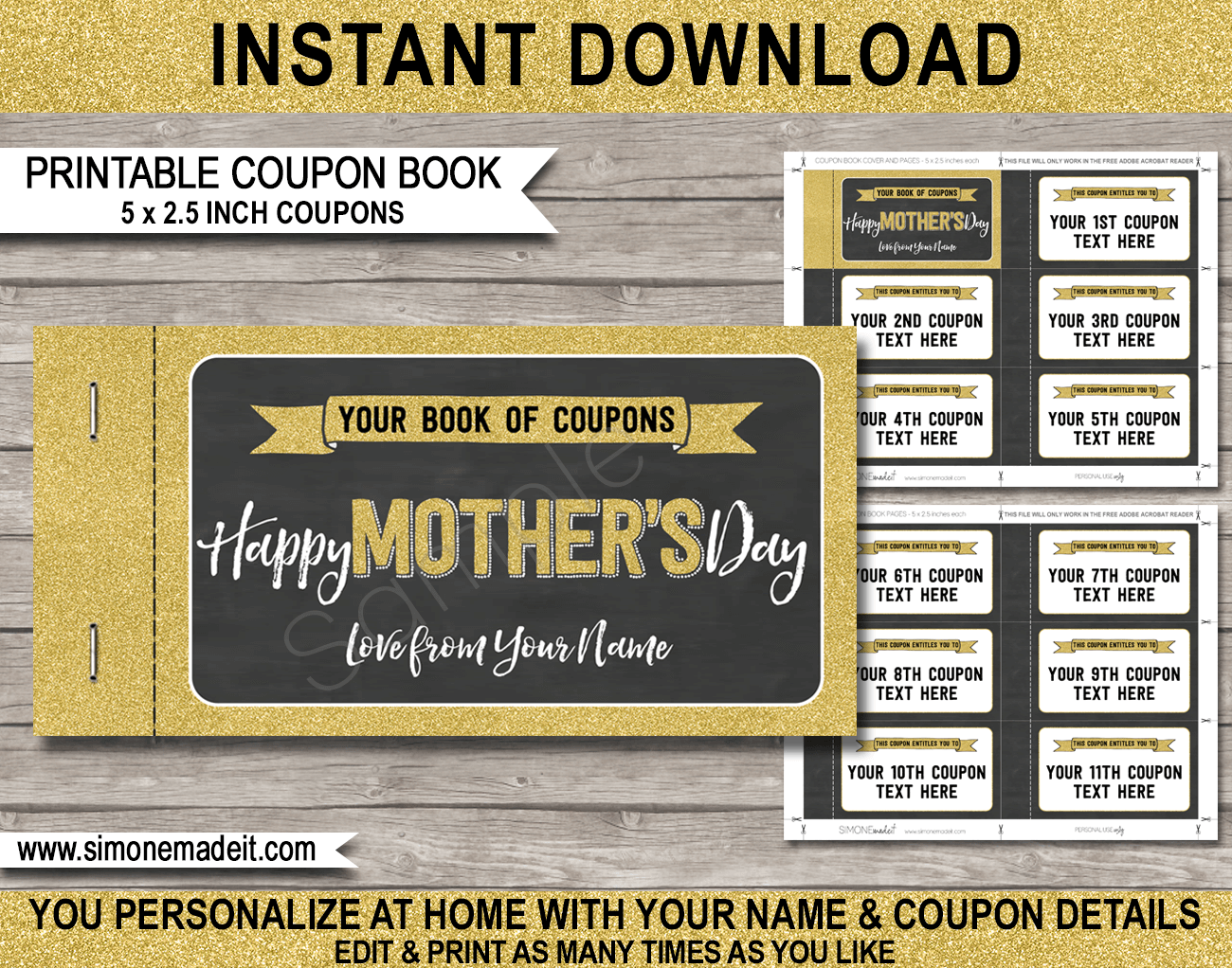 Mother s Day Coupon Book
