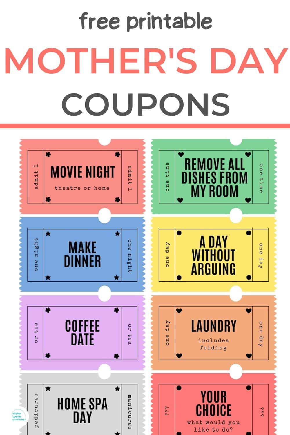 Coupon Book For Mom Printable Free