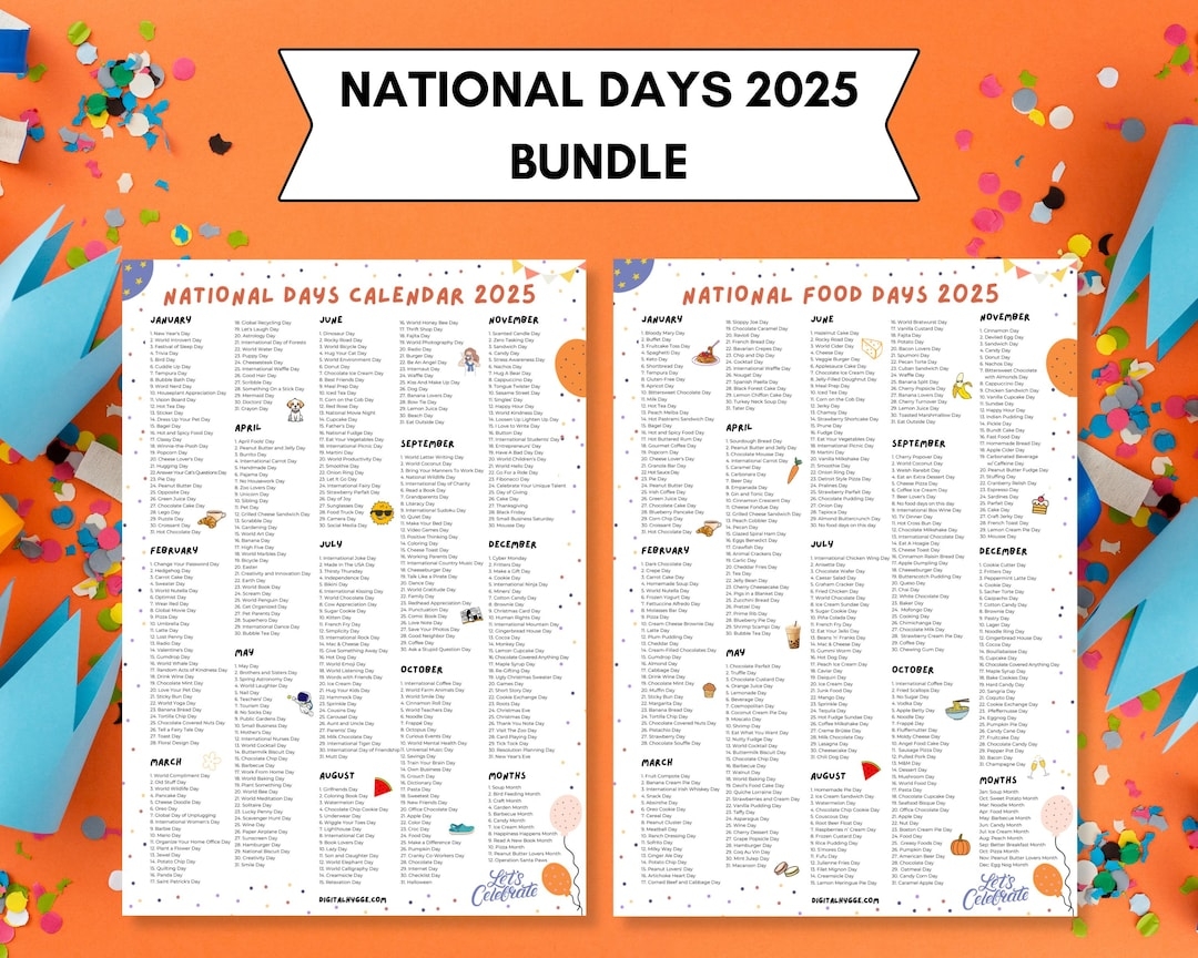 National Days Calendar Printable 2024 2025 National Holidays Calendar National Food Days Fun Holidays National Days Bundle Etsy National Days Calendar Printable 2024 2025 National Holidays Calendar National Food Days Fun Holidays National Days Bundle Etsy