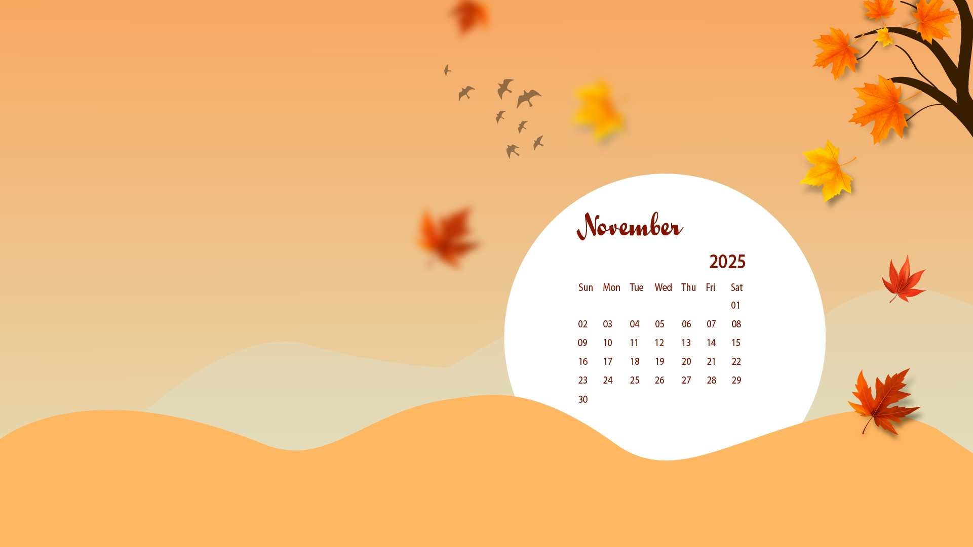 Wallpaper Calendar November 2025