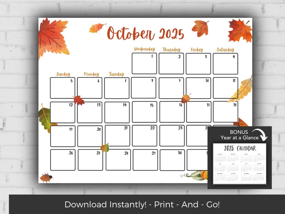 October 2025 Calendar Canada