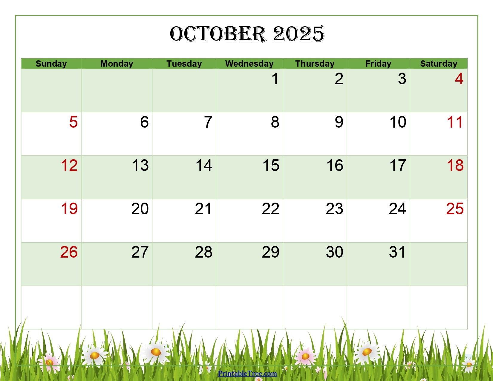 October 18th 2025 Calendar