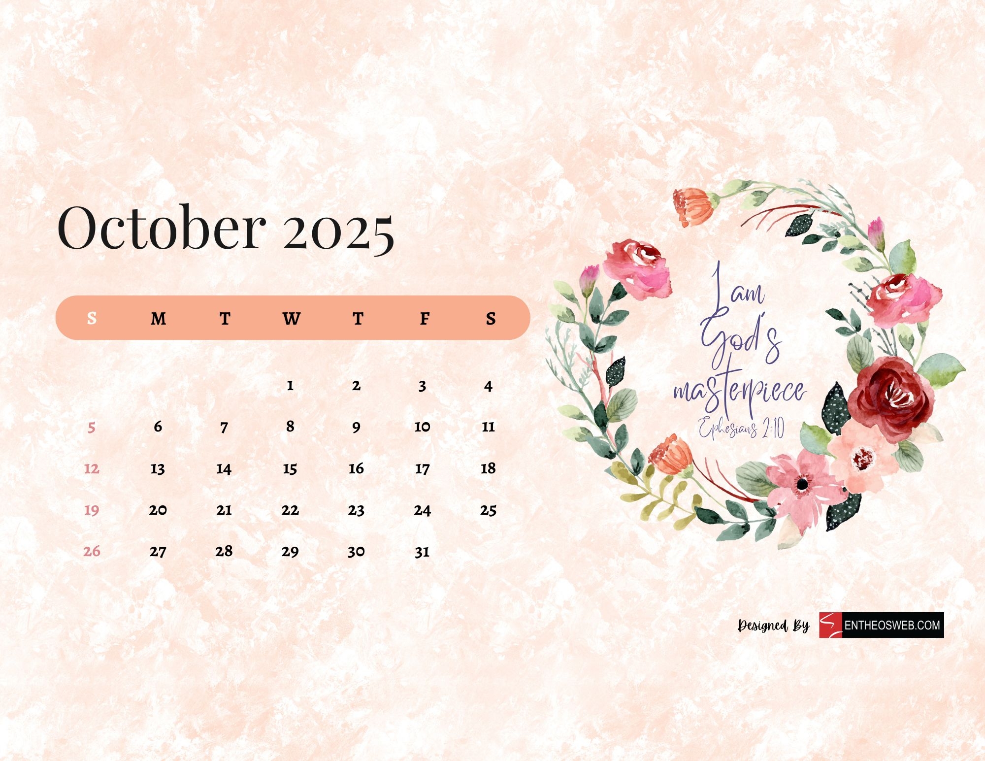 October 2025 Calendar Printables EntheosWeb