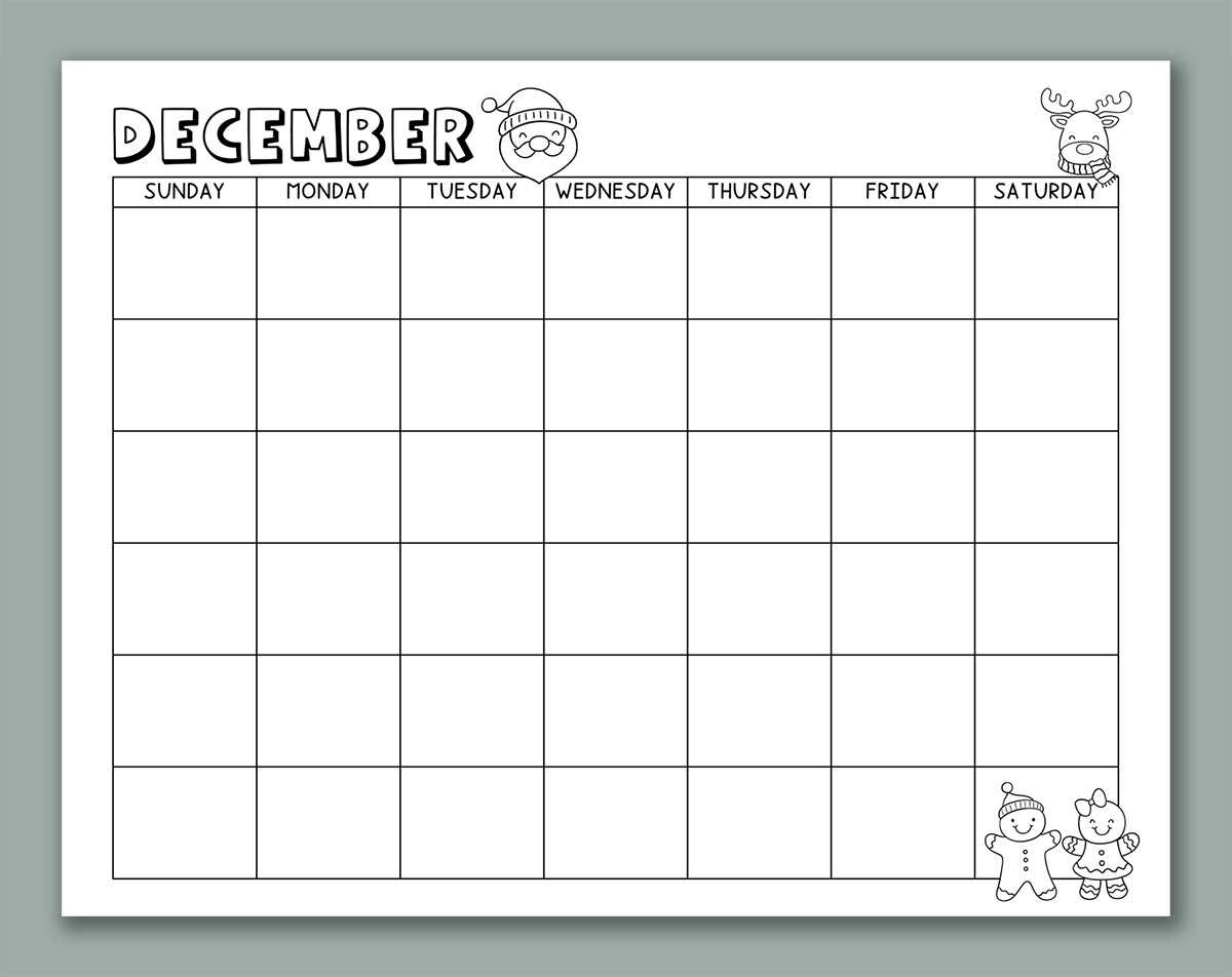 Preschool Calendar Template Free Printable