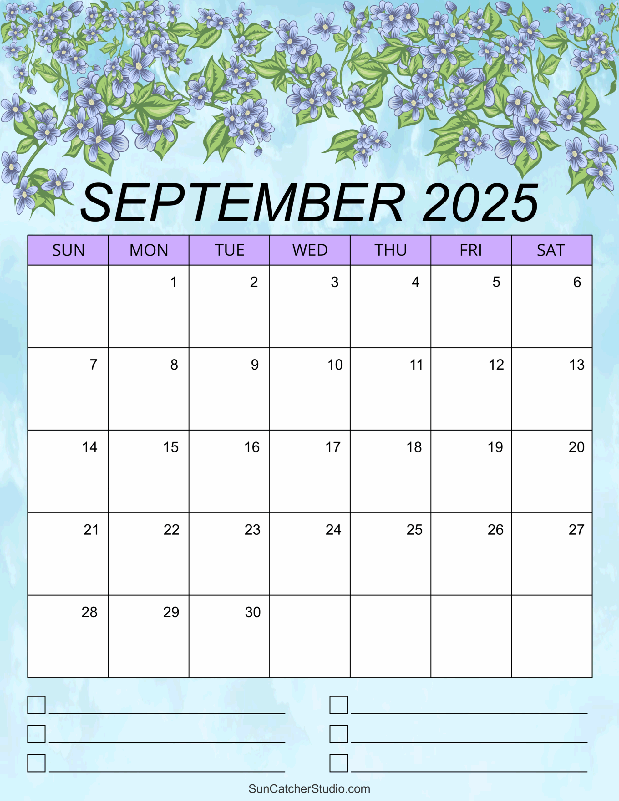 September 2025 Calendar Word Document