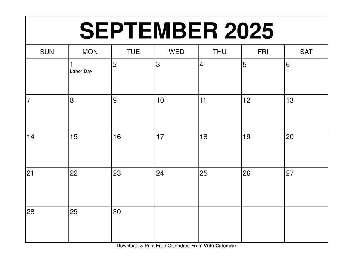 September 2025 Calendar Printable Templates U0026 More September 2025 Calendar Printable Templates U0026 More