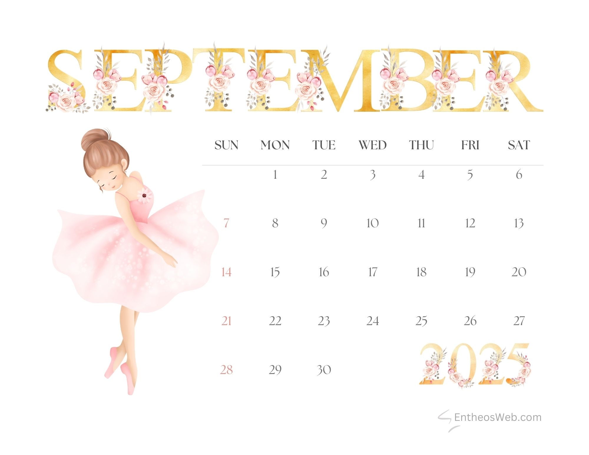 September 2025 Calendar Printables EntheosWeb