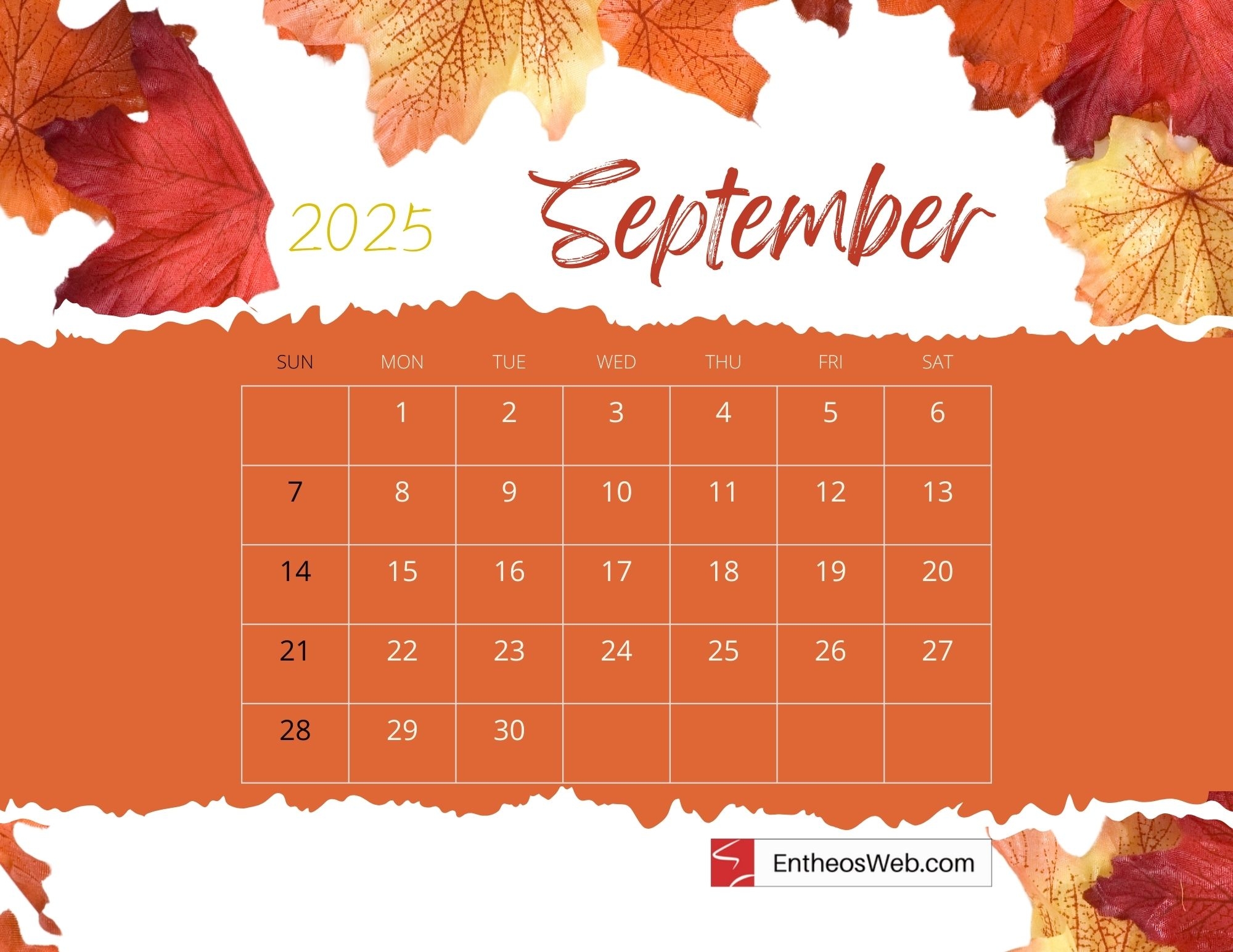 September 2025 Calendar Printables EntheosWeb
