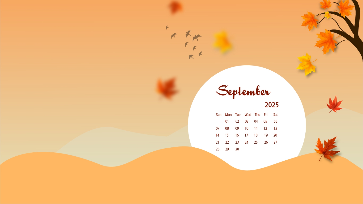 September 2025 Calendar Wallpaper Iphone