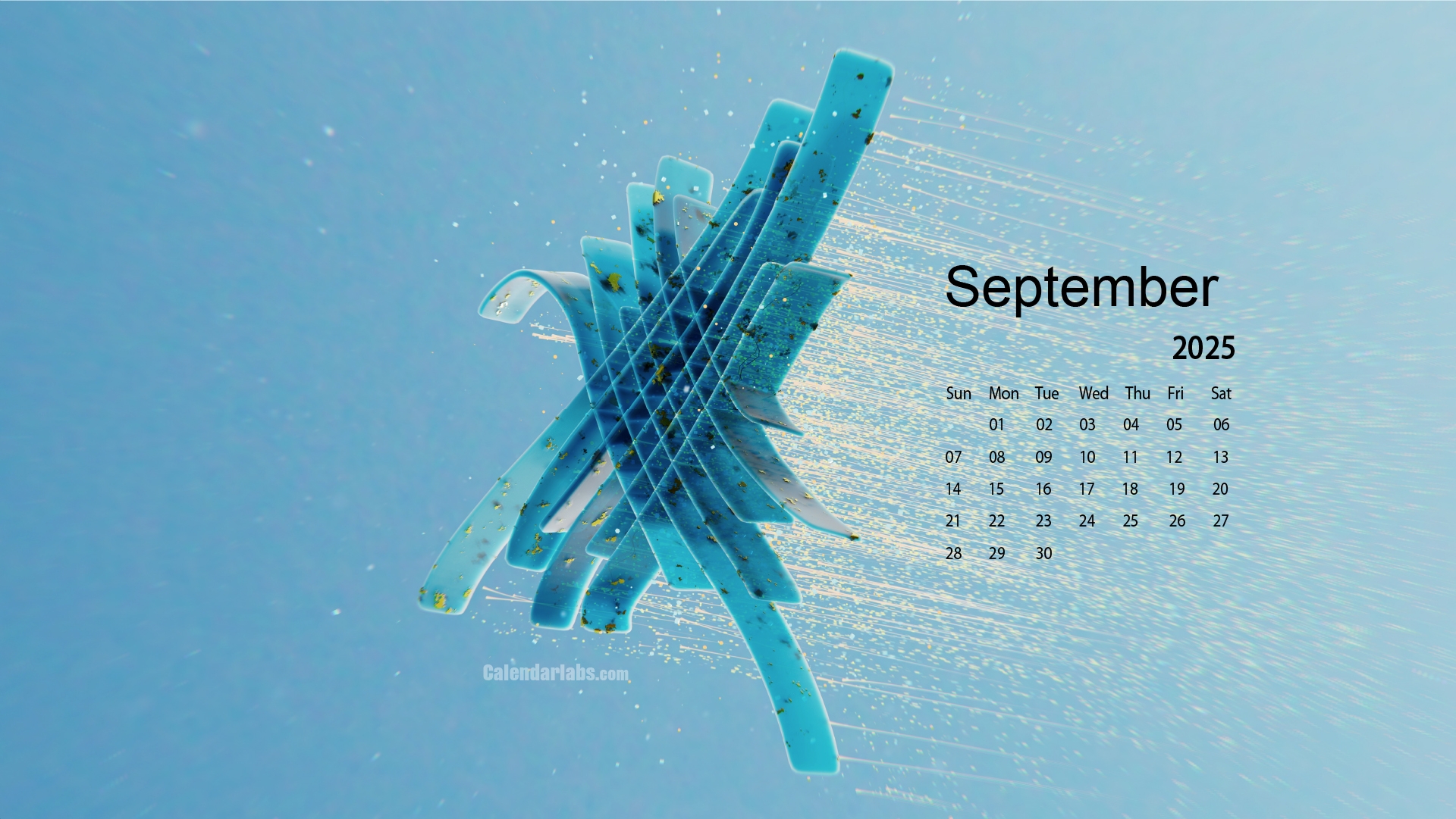 September 2025 Desktop Wallpaper Calendar
