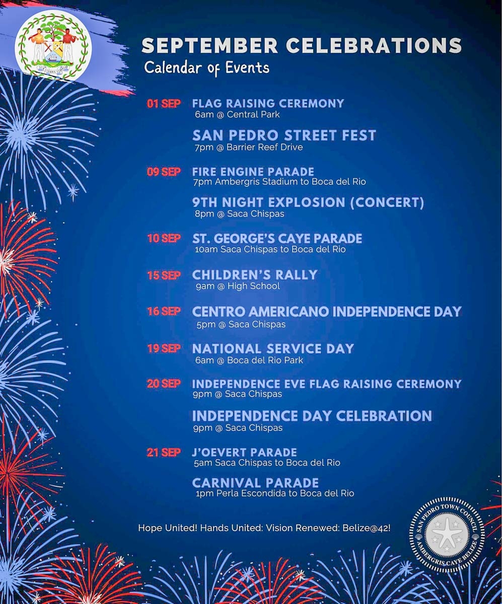 September Celebrations U0026 Events Calendar In San Pedro Belize 2023 San Pedro Scoop