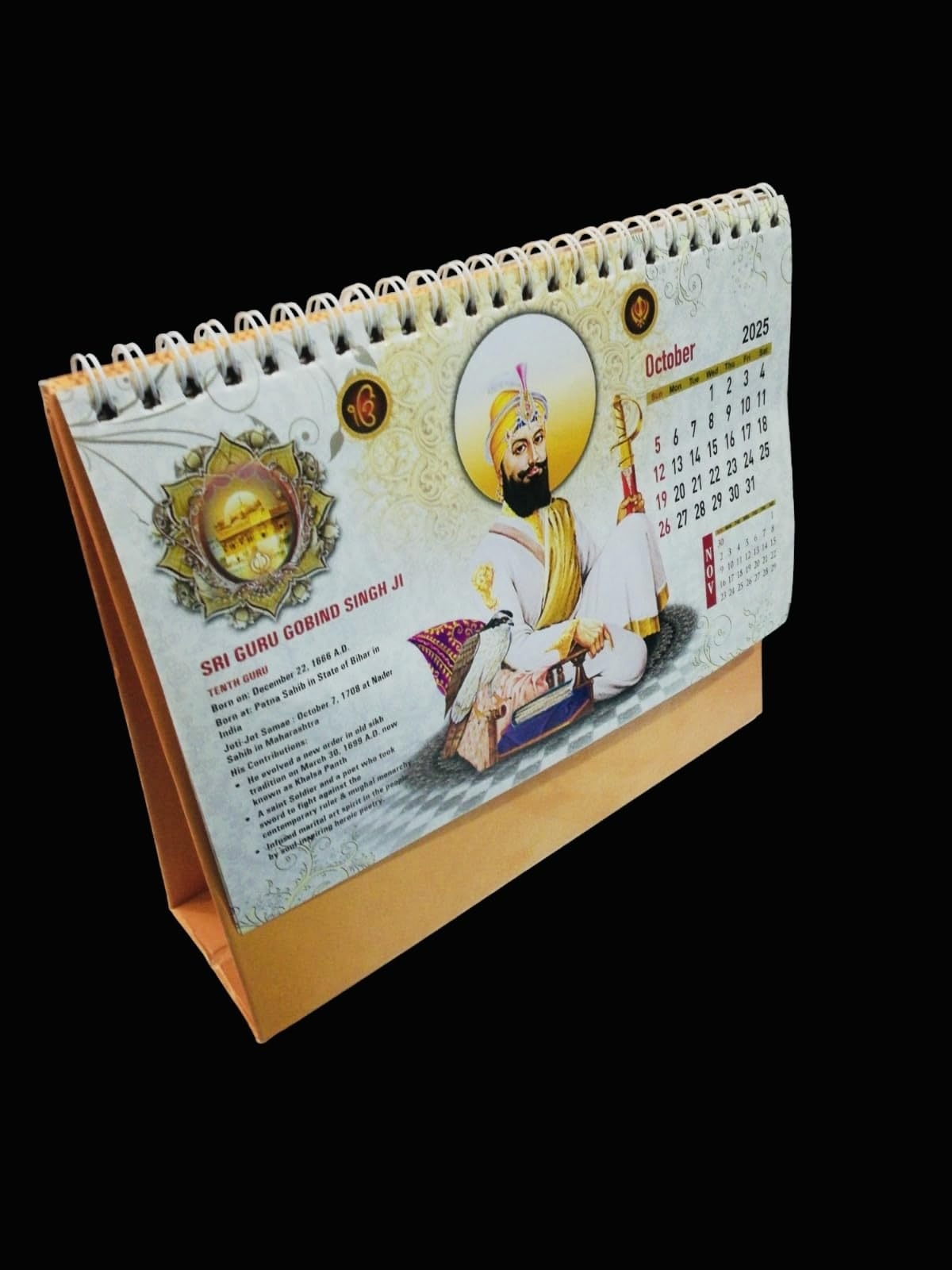 Sikh Religious Pictures Of 10 Gurus Calendar 2025 Amazon in Office Products