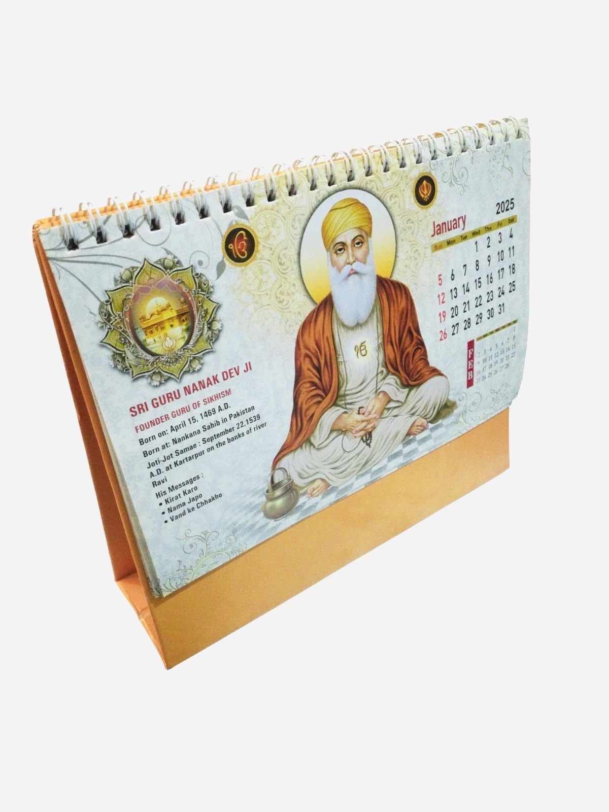 Sikh Religious Pictures Of 10 Gurus Calendar 2025 Amazon in Office Products