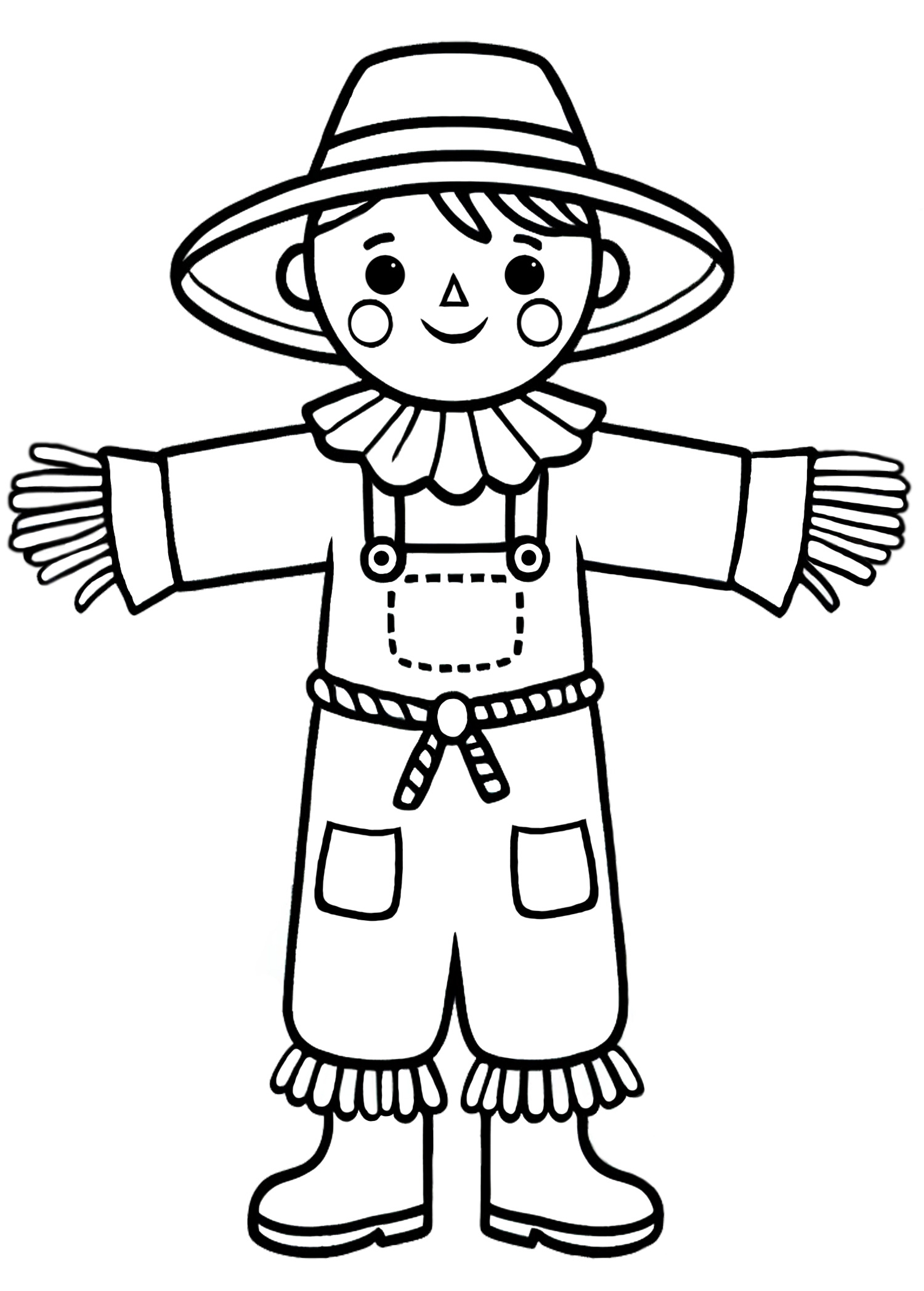Simple Scarecrow Template Rooftop Post Printables
