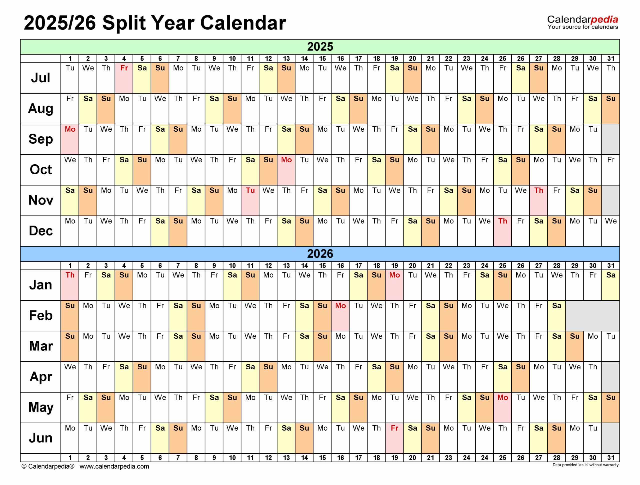 Printable Calendar August 2025 To July 2026 Printable Calendar August 2025 To July 2026