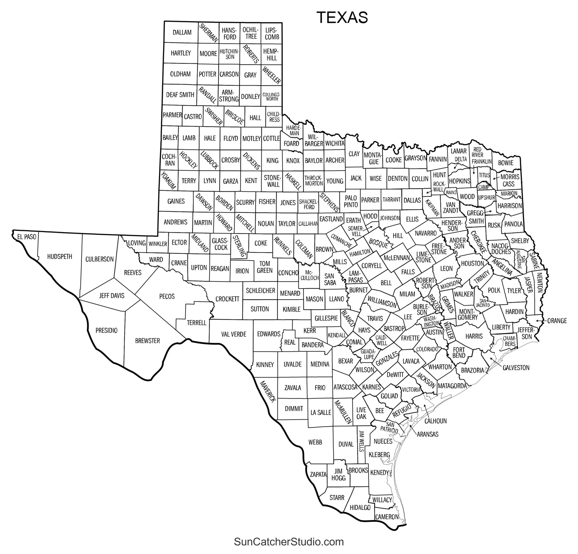 Texas County Map Printable State Map With County Lines Free Printables Monograms Design Tools Patterns U0026 DIY Projects Texas County Map Printable State Map With County Lines Free Printables Monograms Design Tools Patterns U0026 DIY Projects