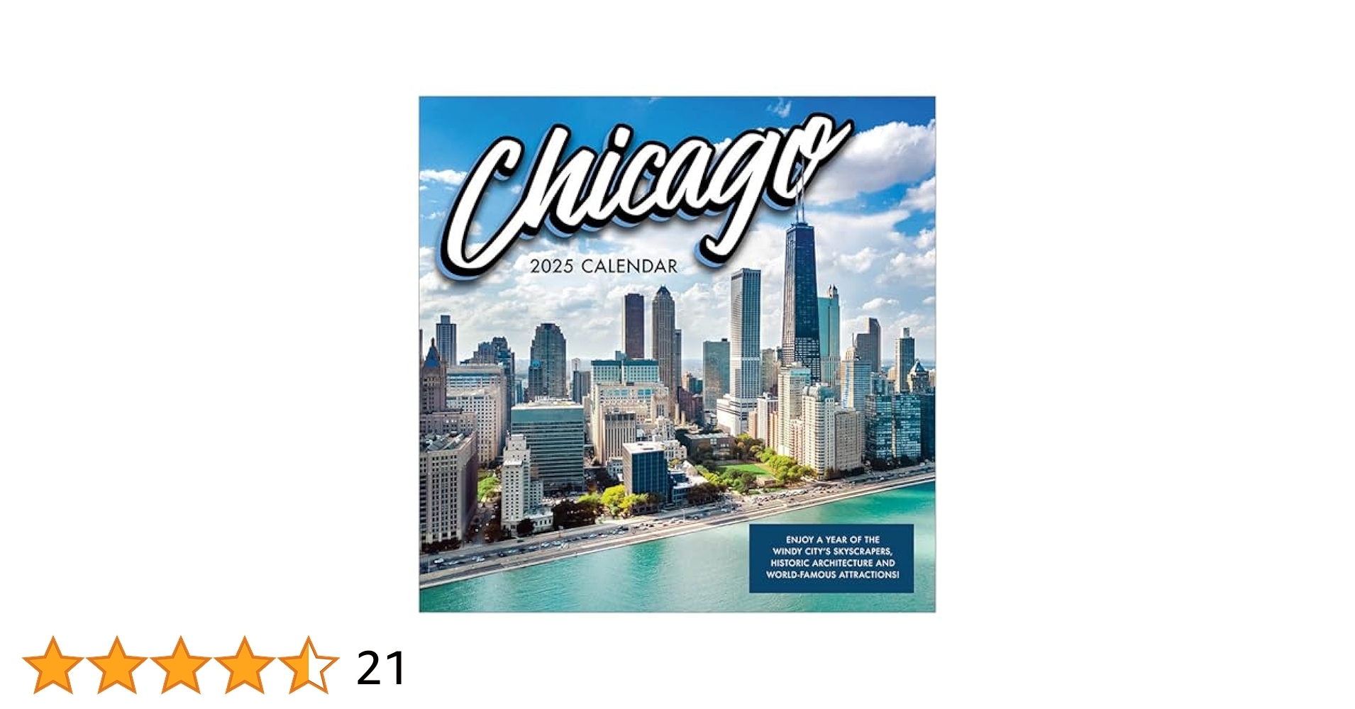 TF PUBLISHING 2025 Chicago Wall Calendar Large Grids For Appointments And Scheduling Vertical Monthly Wall Calendar 2025 Home And Office 