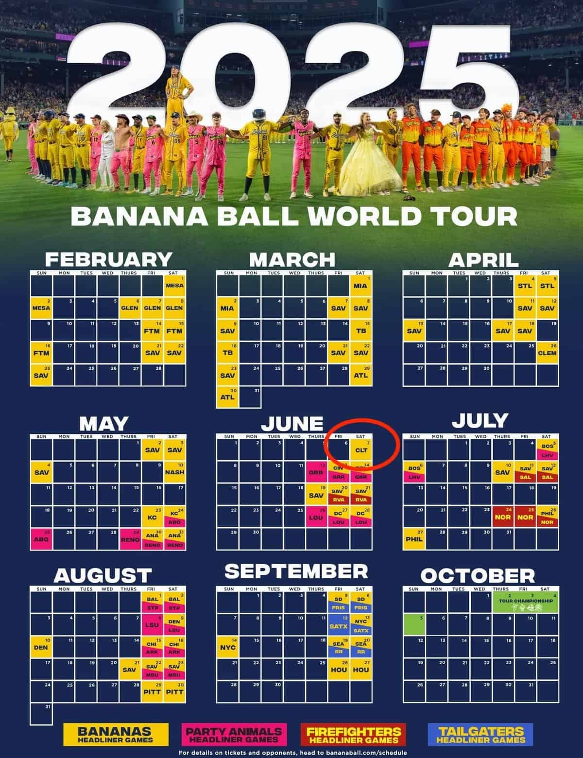 The Savannah Bananas Are Coming To Charlotte Here s How To Get A Chance At Tickets Charlotte On The Cheap