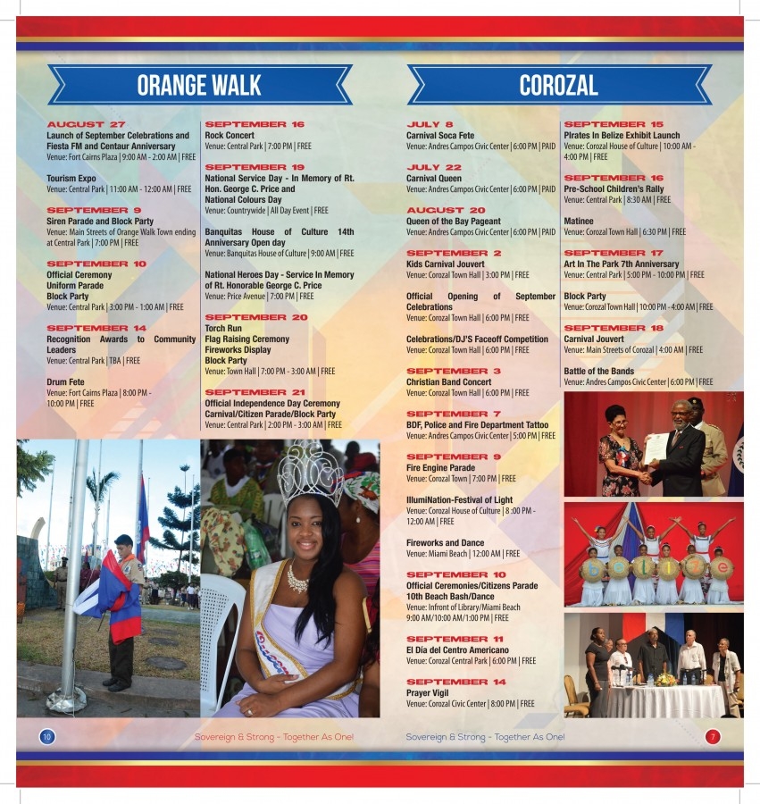 Time To Celebrate September Celebrations Calendar Of Events Released My Beautiful Belize