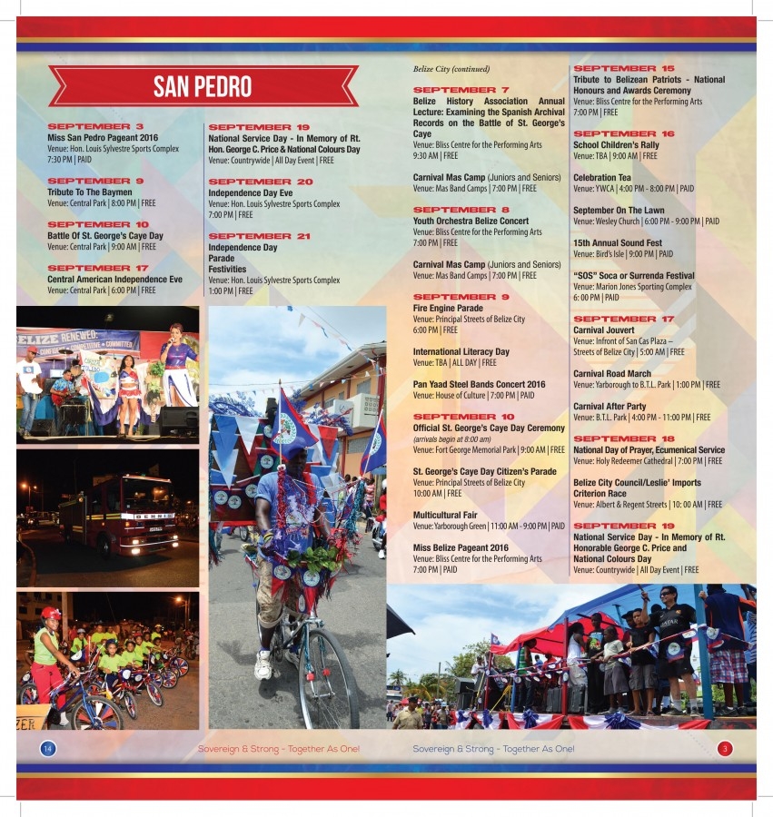 Belize September Celebrations 2025 Calendar