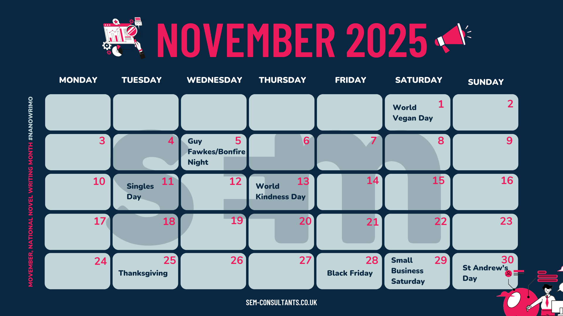 November Social Calendar 2025