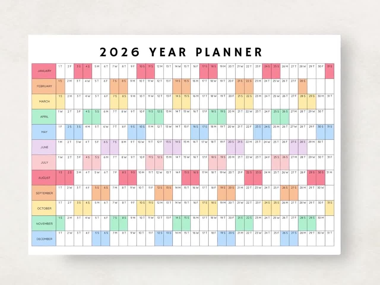 2026 Yearly Planner 2026 Year Planner Printable Yearly Planning Calendar 2026 Agenda Yearly Wall Calendar Year At A Glance 2026 Plan Etsy 2026 Yearly Planner 2026 Year Planner Printable Yearly Planning Calendar 2026 Agenda Yearly Wall Calendar Year At A Glance 2026 Plan Etsy