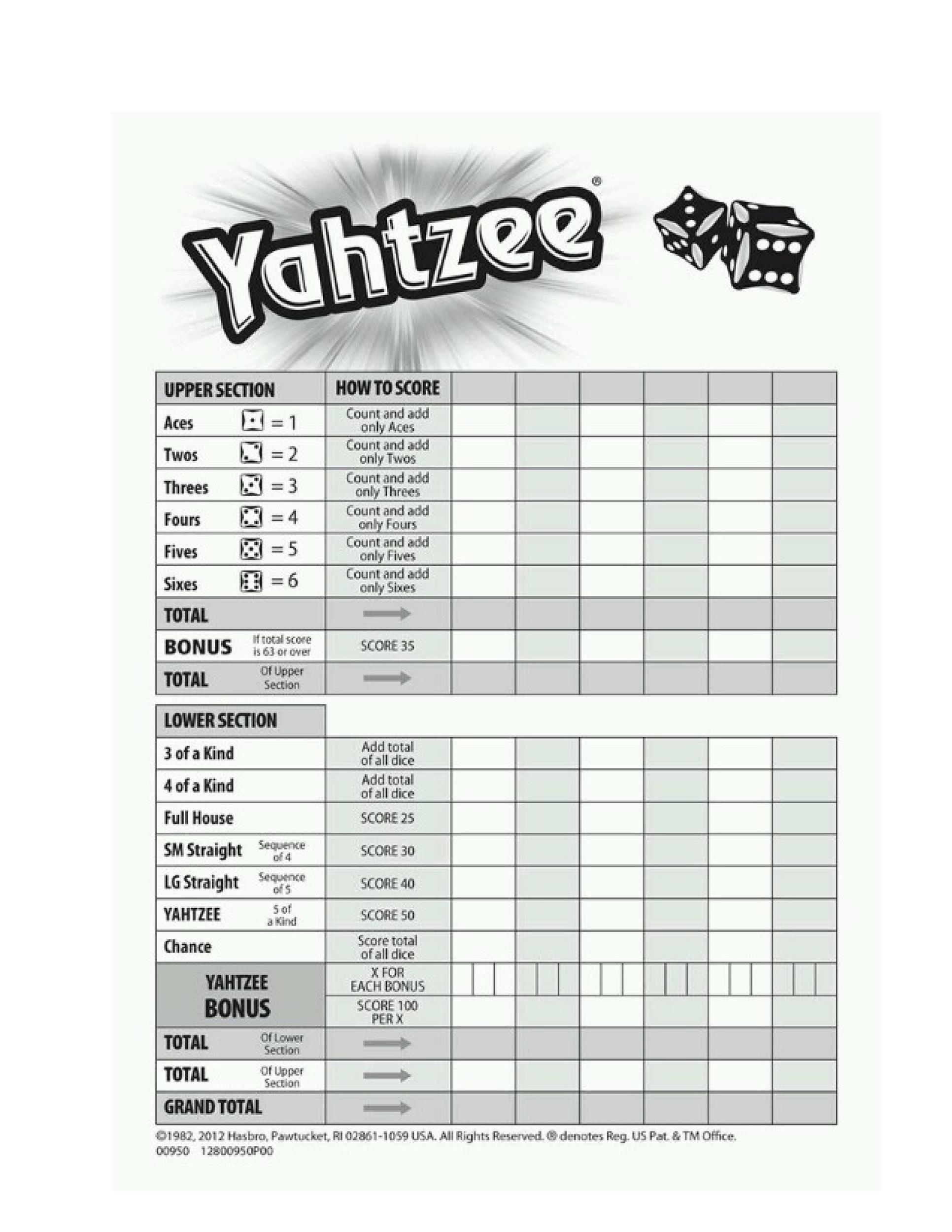 28 Printable Yahtzee Score Sheets Cards 101 FREE TemplateLab 28 Printable Yahtzee Score Sheets Cards 101 FREE TemplateLab