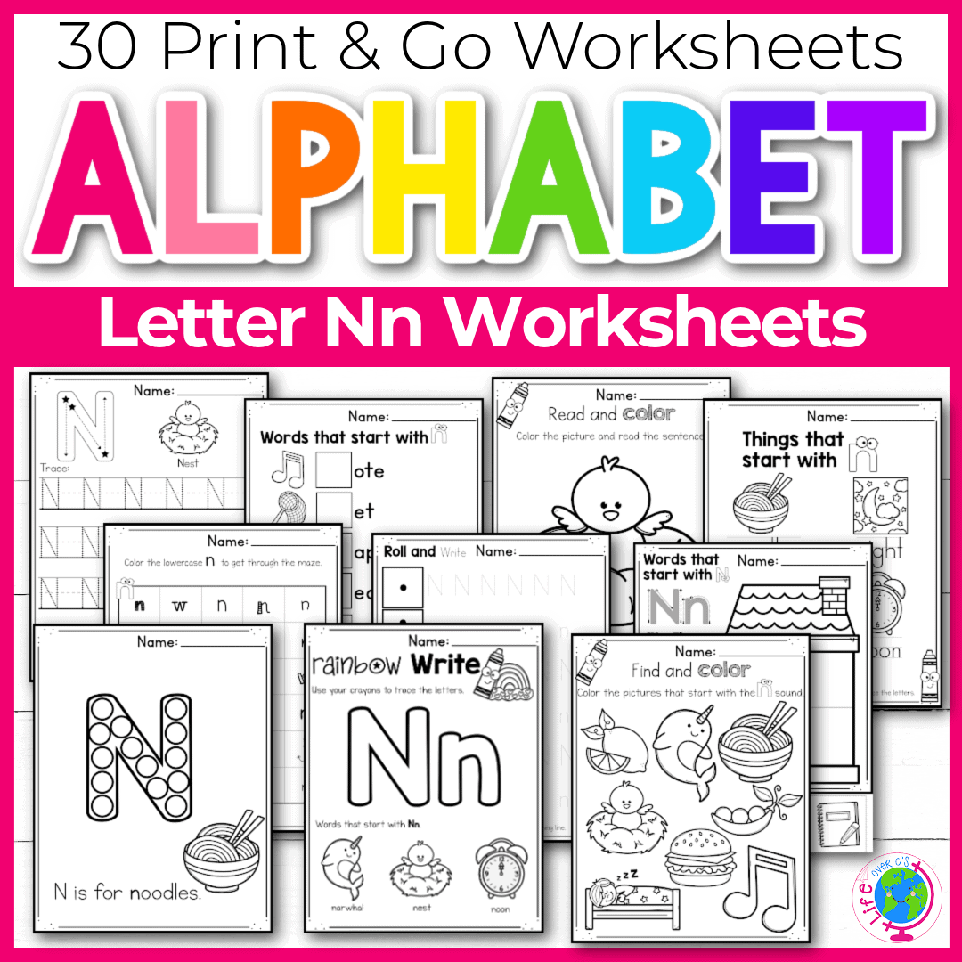 30 Free Printable Letter N Alphabet Worksheets For Kids