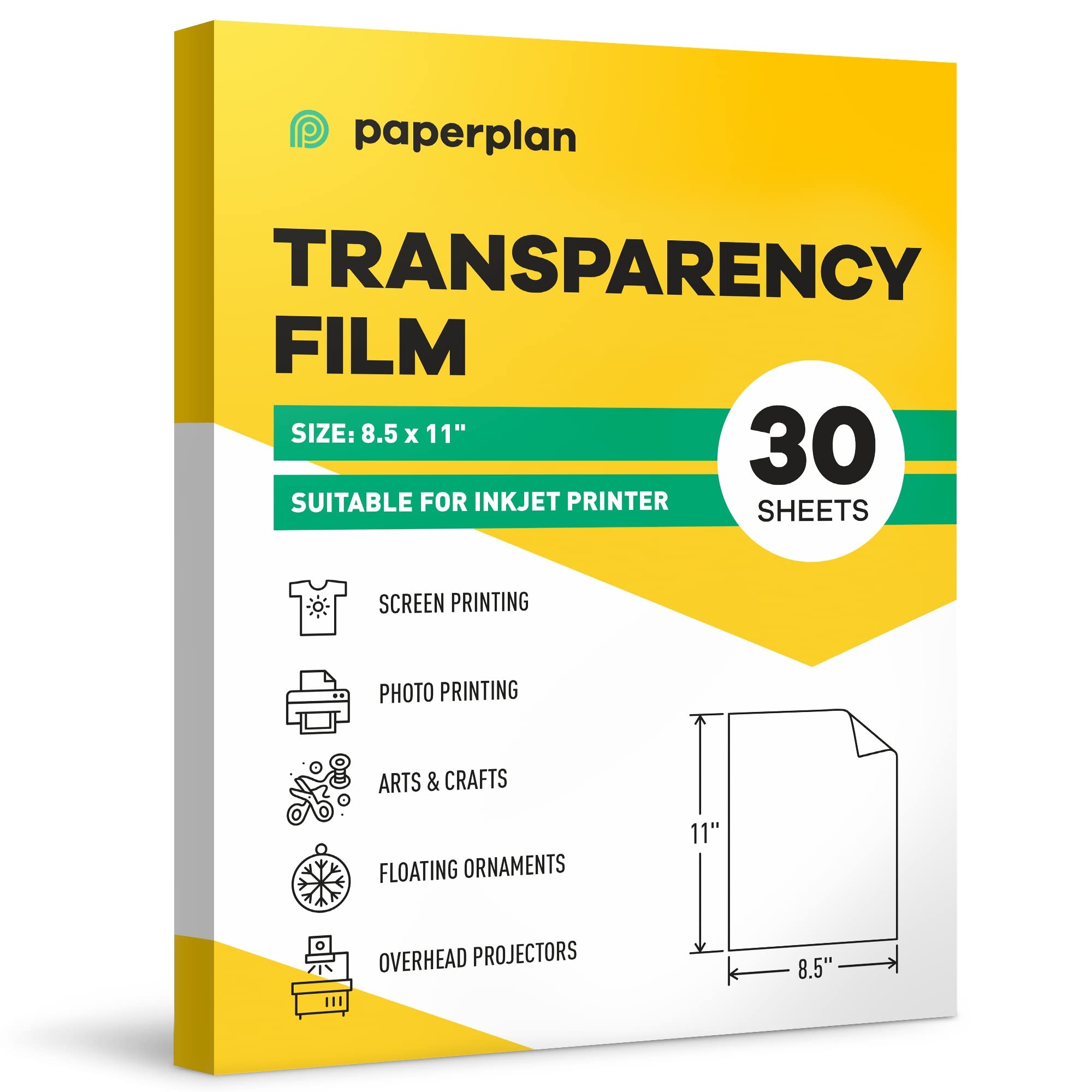 30 Sheets Transparency Sheets Inkjet Transparency Film Transparent Paper Transparency Paper Printable Acetate Sheets Inkjet Clear Printer Paper Acetate Paper Overhead Projector Sheets Amazon ca