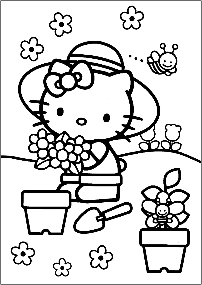 35 Hello Kitty Coloring Pages Free Printable Parade