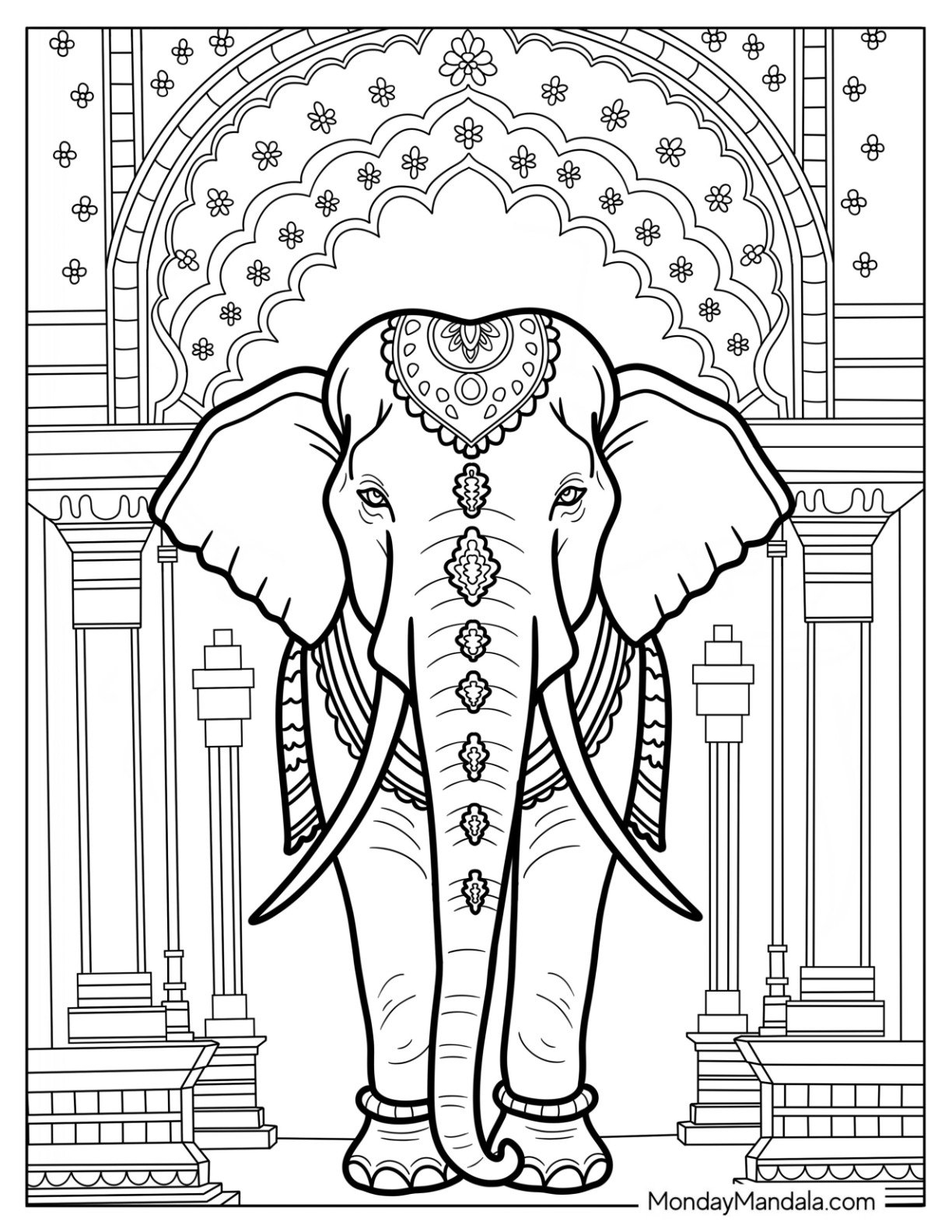 39 Elephant Coloring Pages Free PDF Printables 
