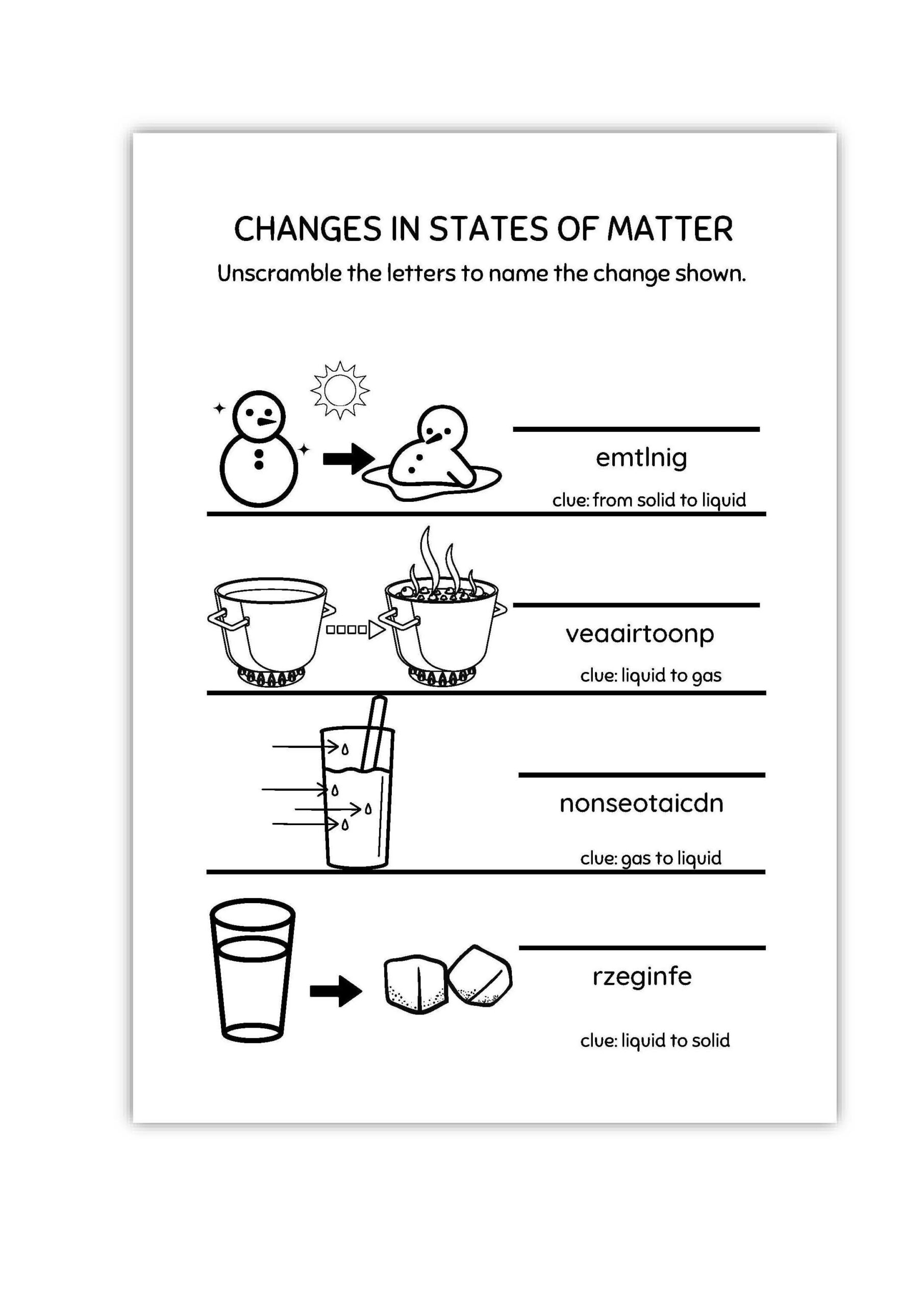 3rd Science Matter Worksheets States Of Matter Solid Liquid Gas Made By Teachers 3rd Science Matter Worksheets States Of Matter Solid Liquid Gas Made By Teachers