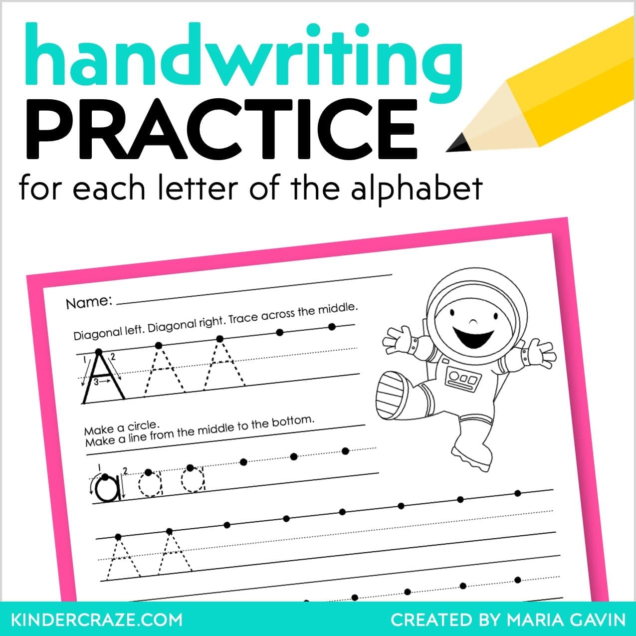 Alphabet Handwriting Practice Trace And Print Worksheets Kinder Craze Alphabet Handwriting Practice Trace And Print Worksheets Kinder Craze