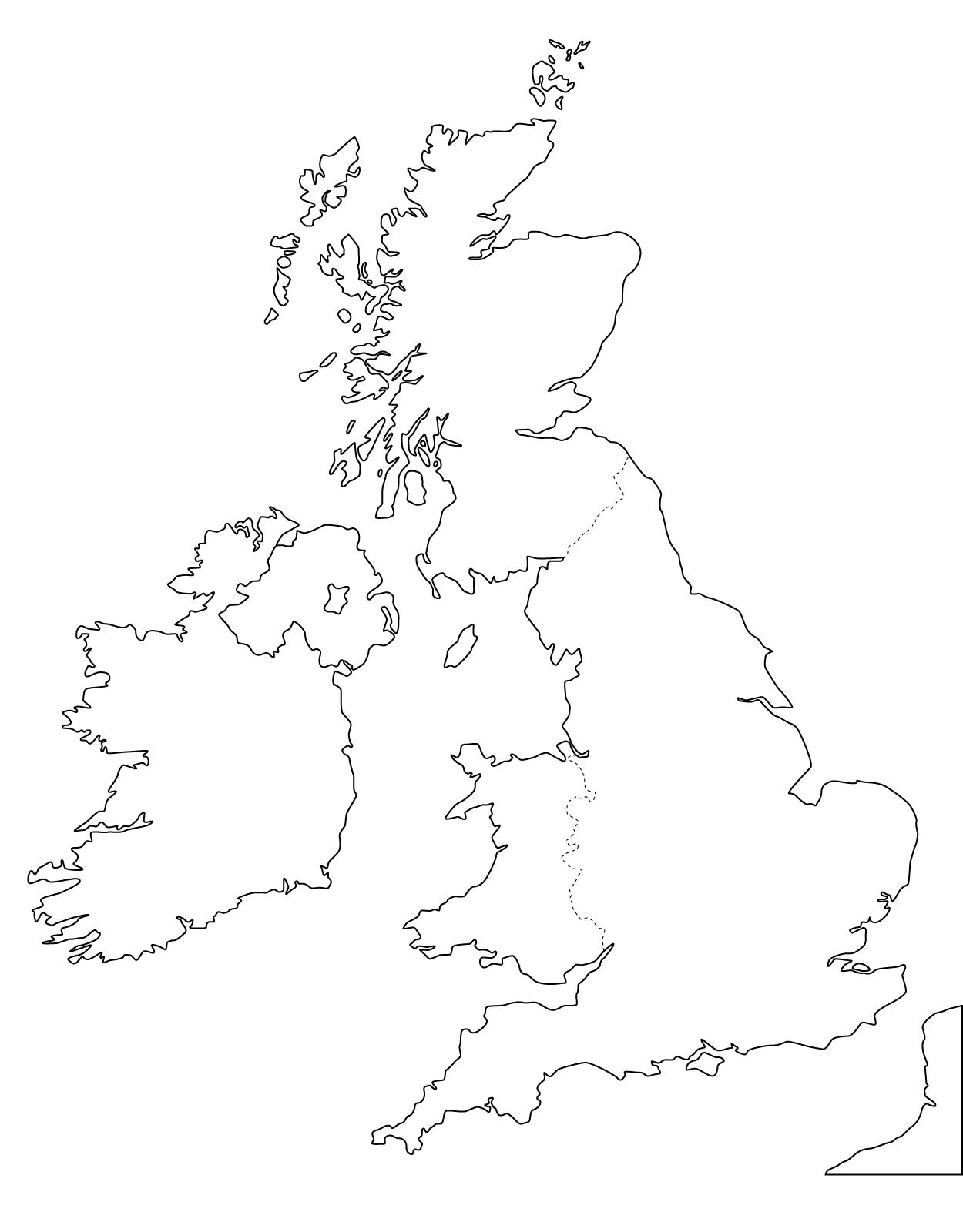 Blank Map Of United Kingdom UK Outline Map And Vector Map Of 