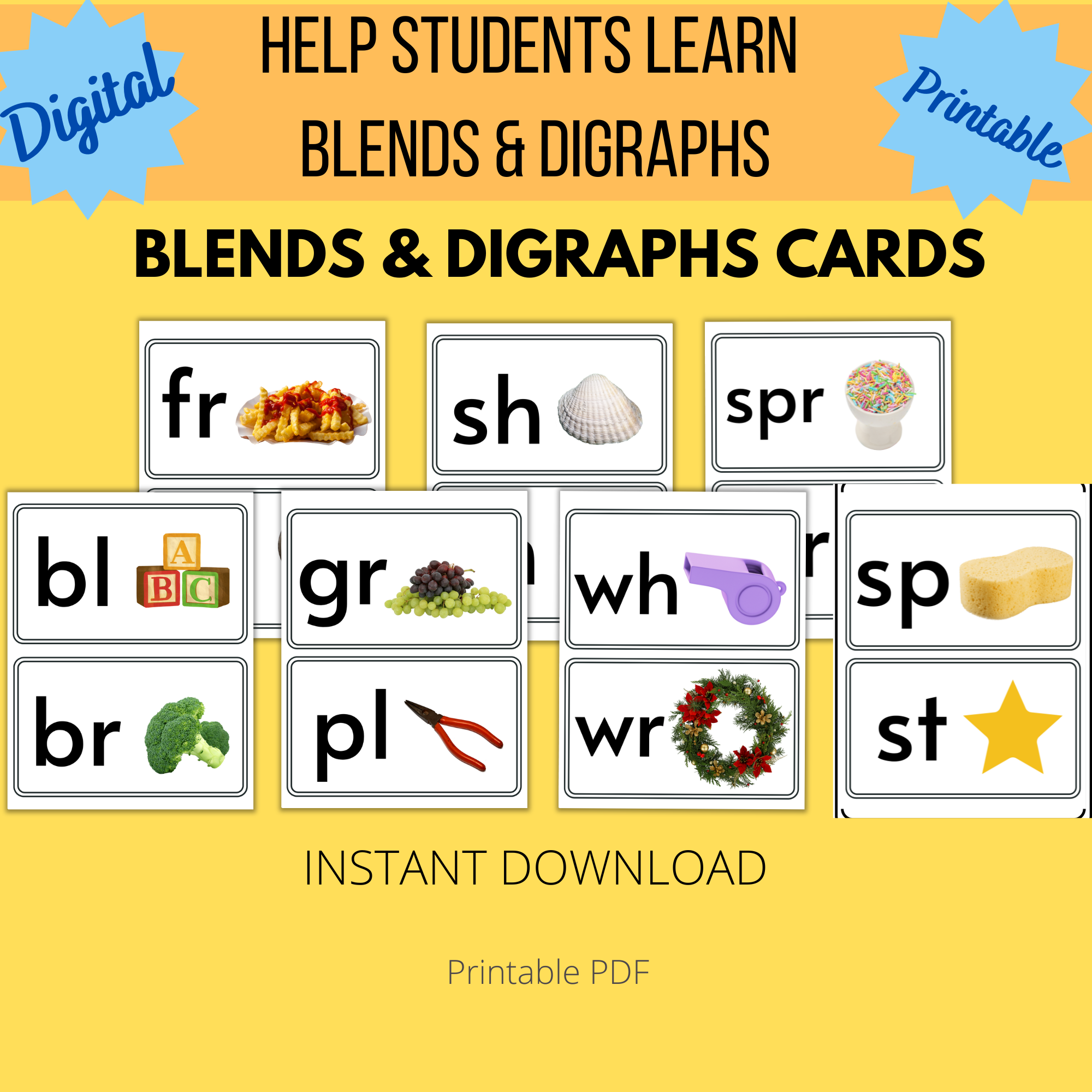 Blends And Digraphs Chart Free Printable