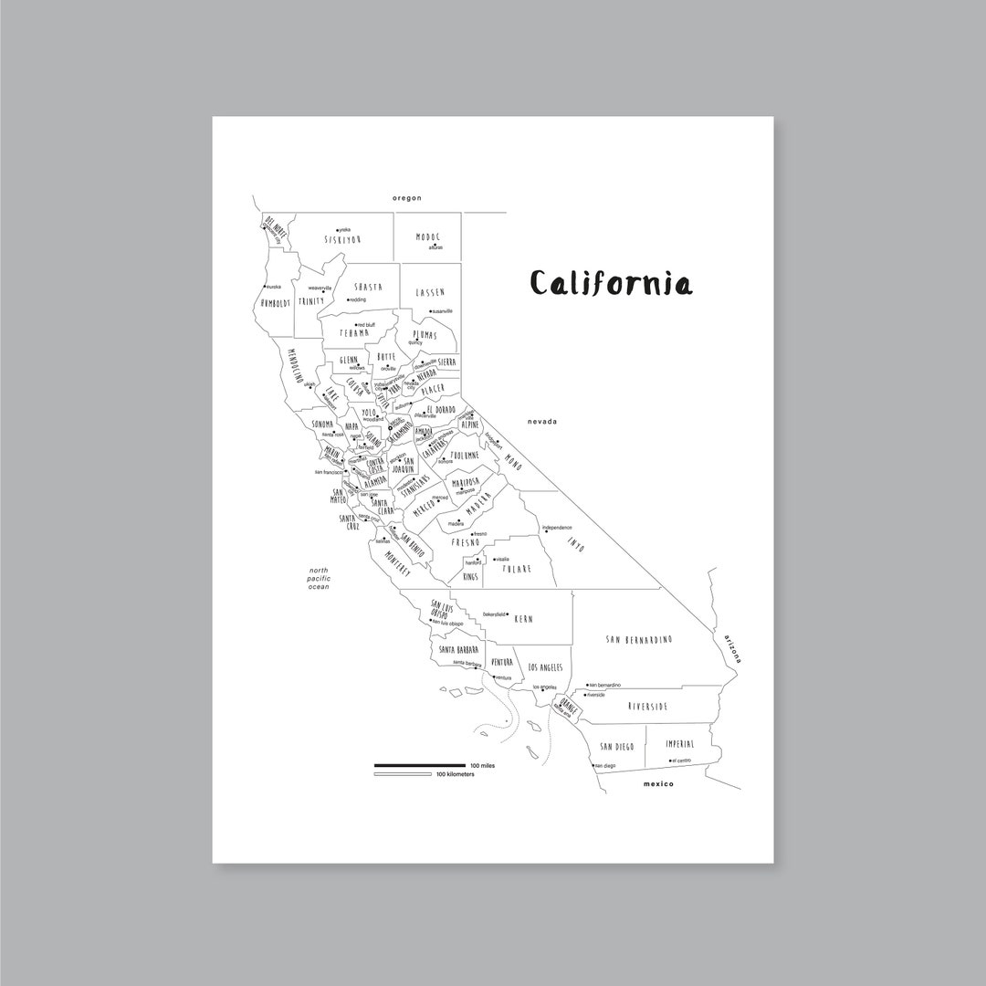 Printable Map Of California