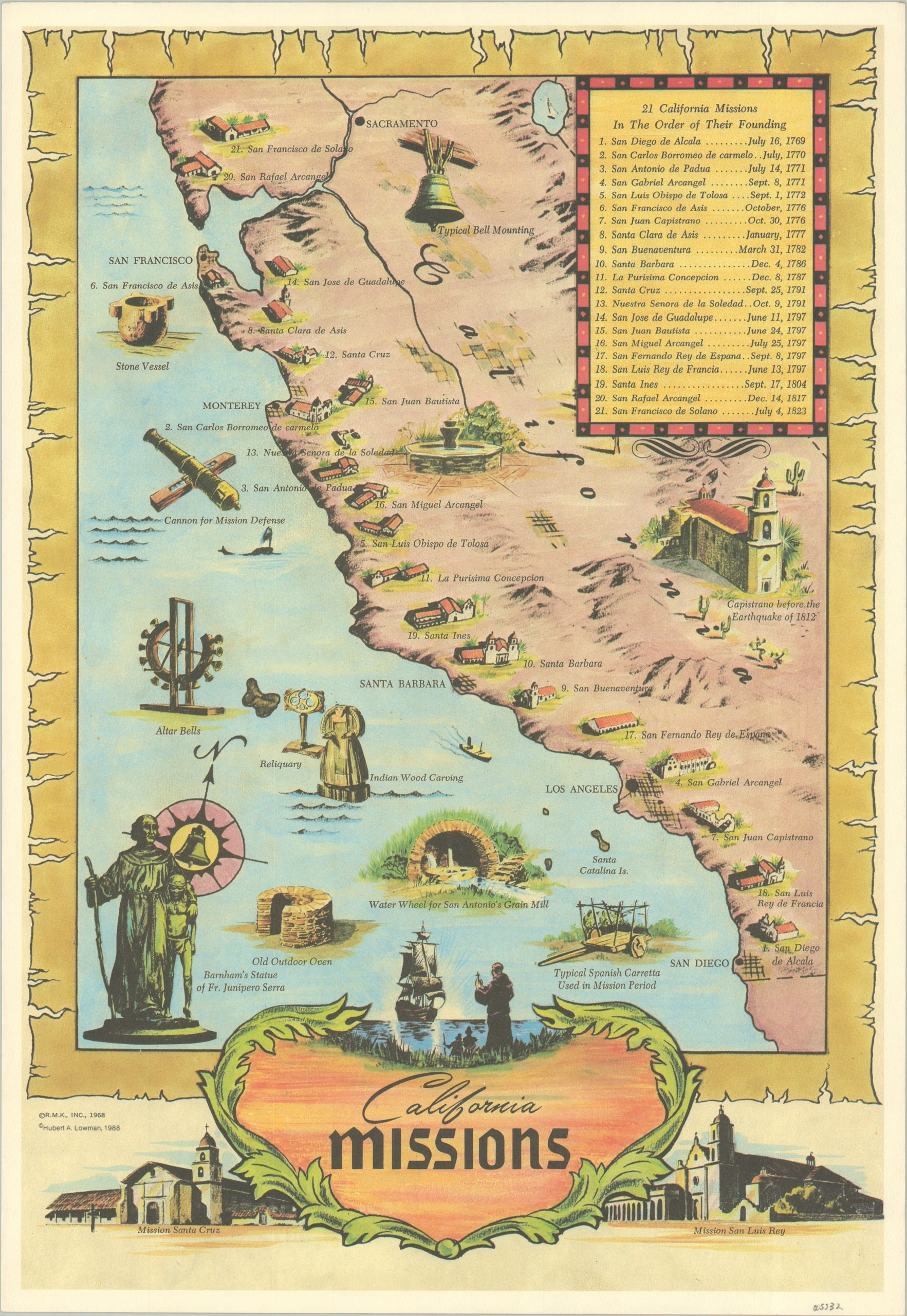 California Missions Curtis Wright Maps