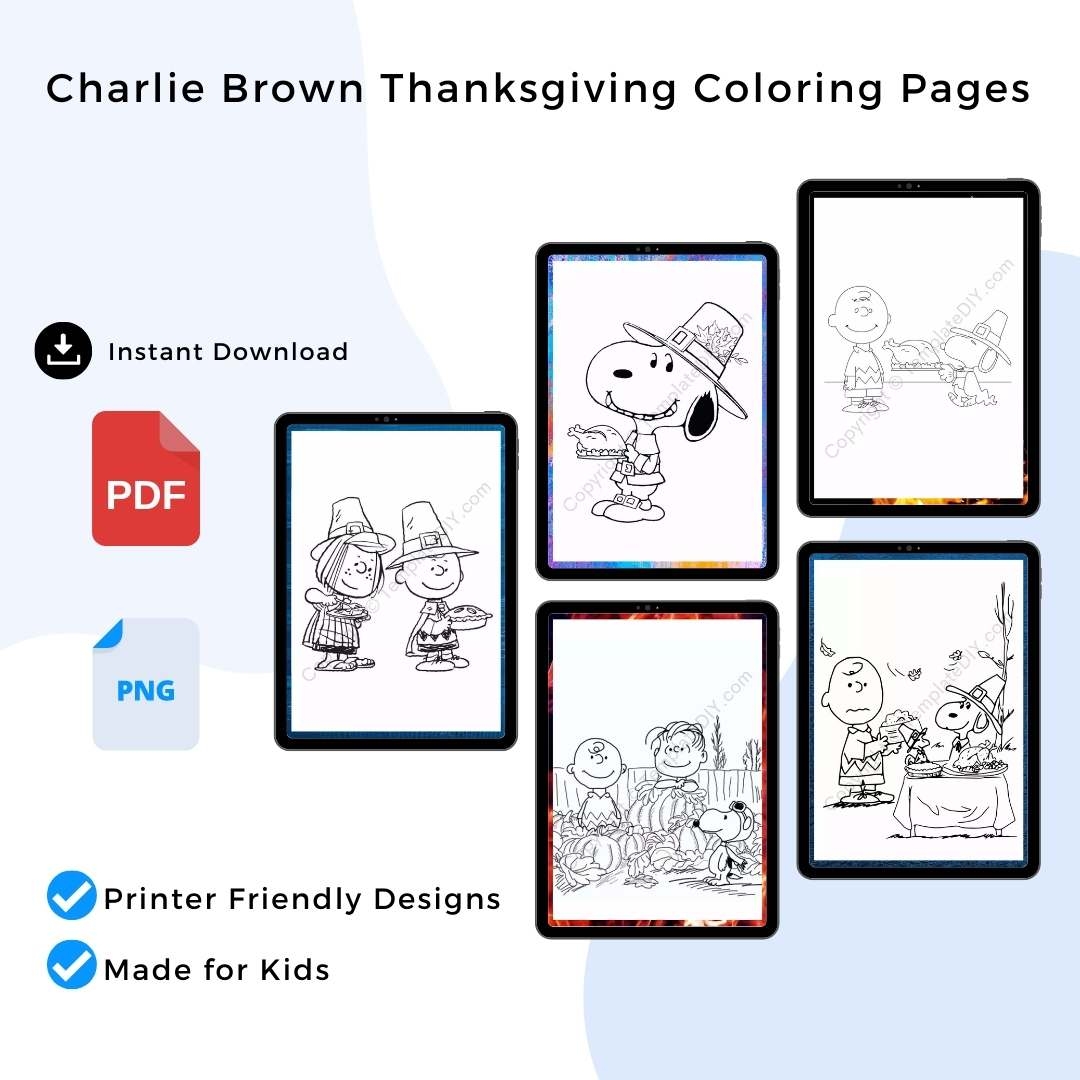 Charlie Brown Thanksgiving Coloring Pages Printable In PDF Charlie Brown Thanksgiving Coloring Pages Printable In PDF