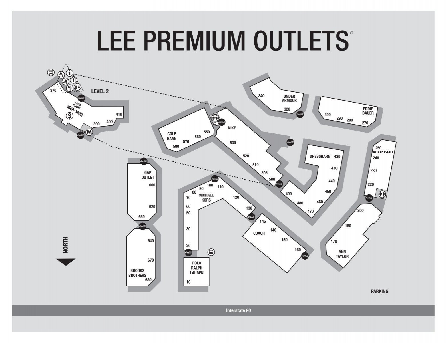 Download Printable Center Map Premium Outlets