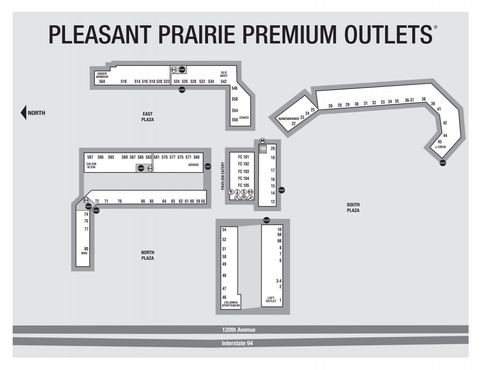 Download Printable Center Map Premium Outlets