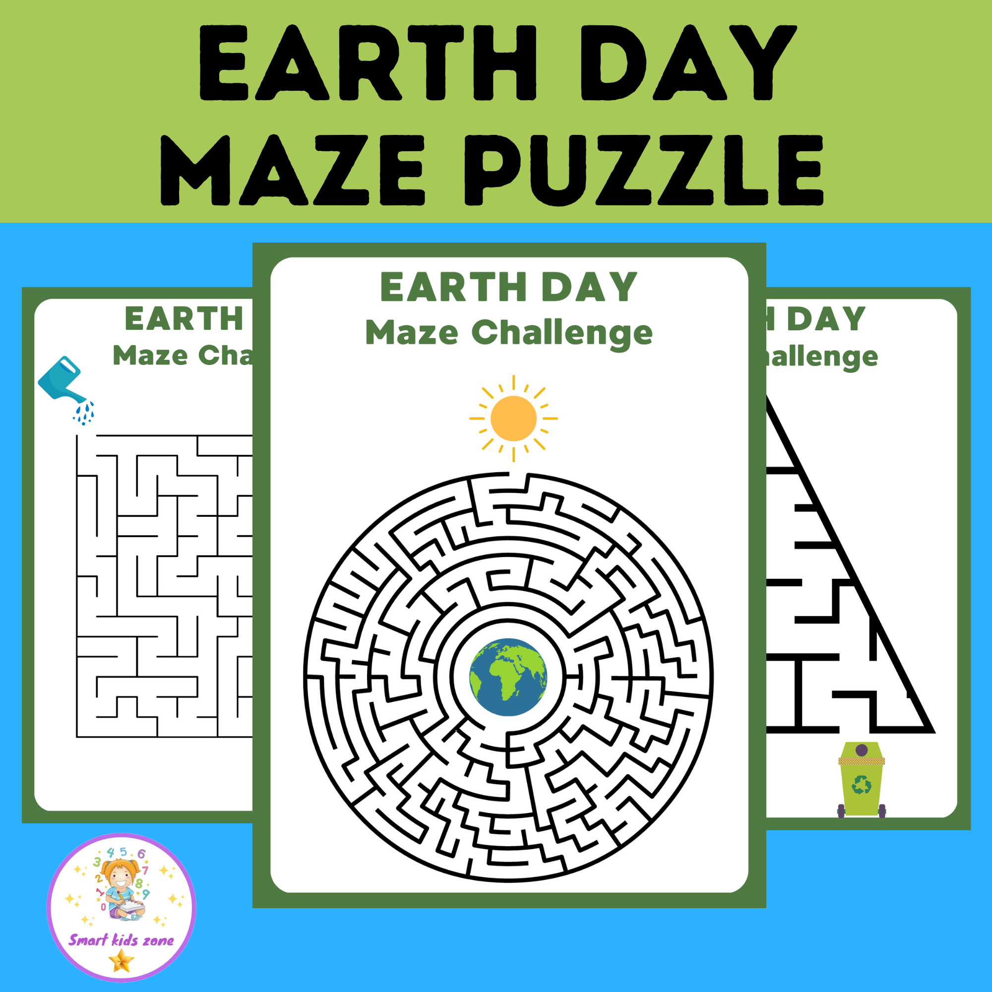 Earth Day Maze Puzzle Worksheets For Early Finishers Activity In 
