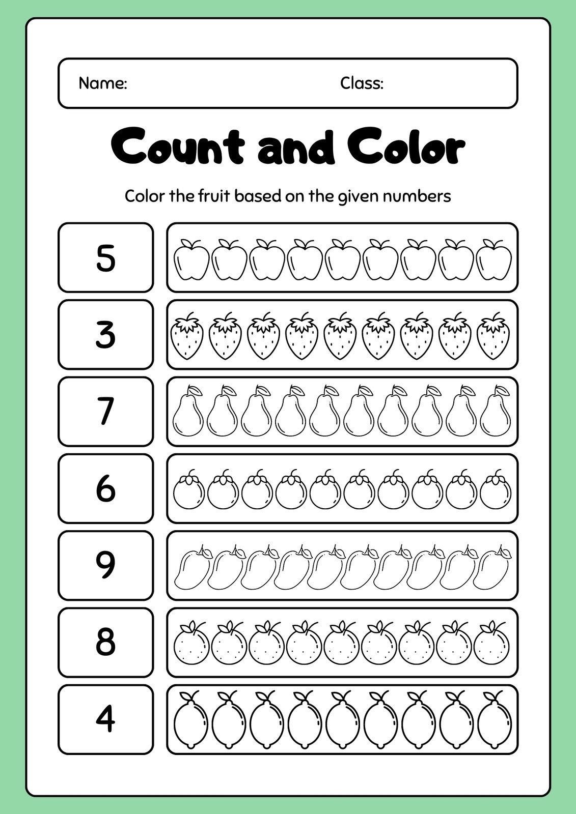 Pre Kindergarten Printable Worksheets