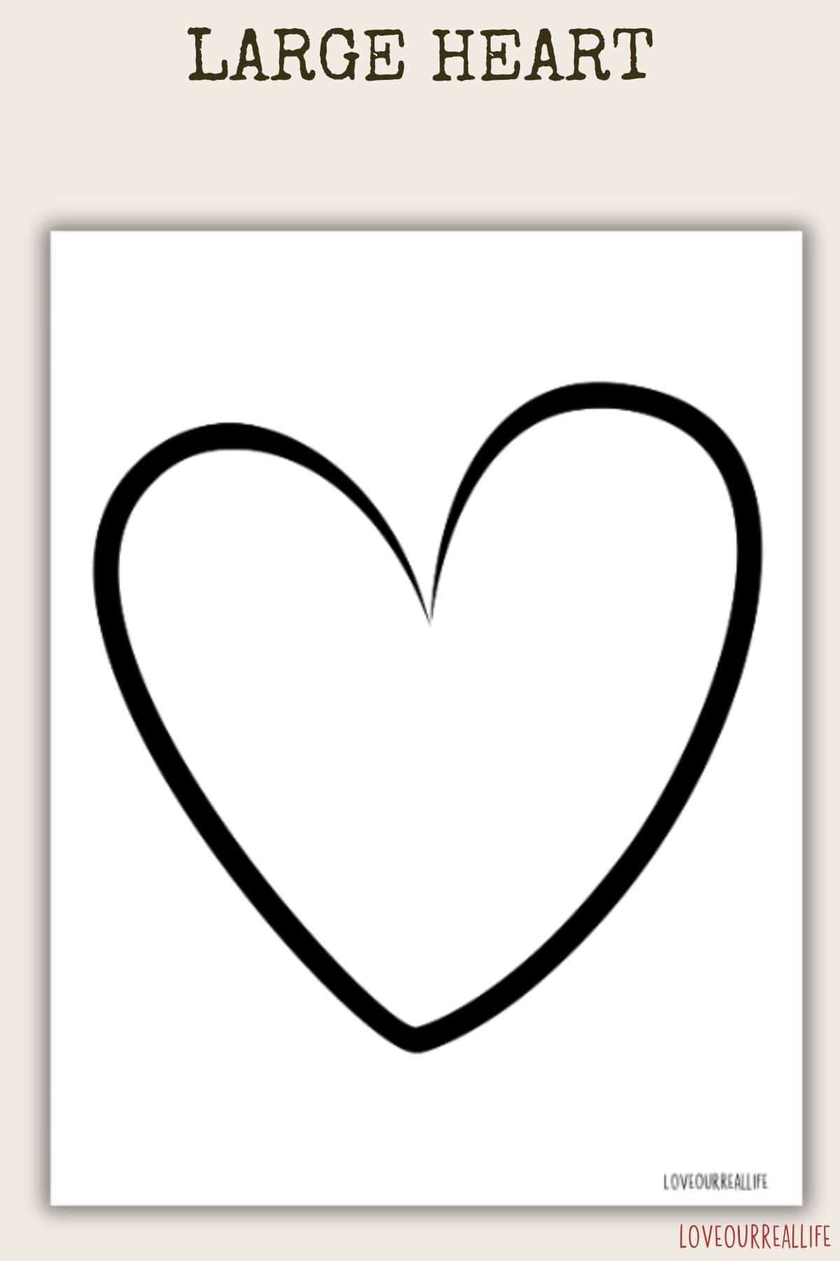 Heart Map Template Free Printable