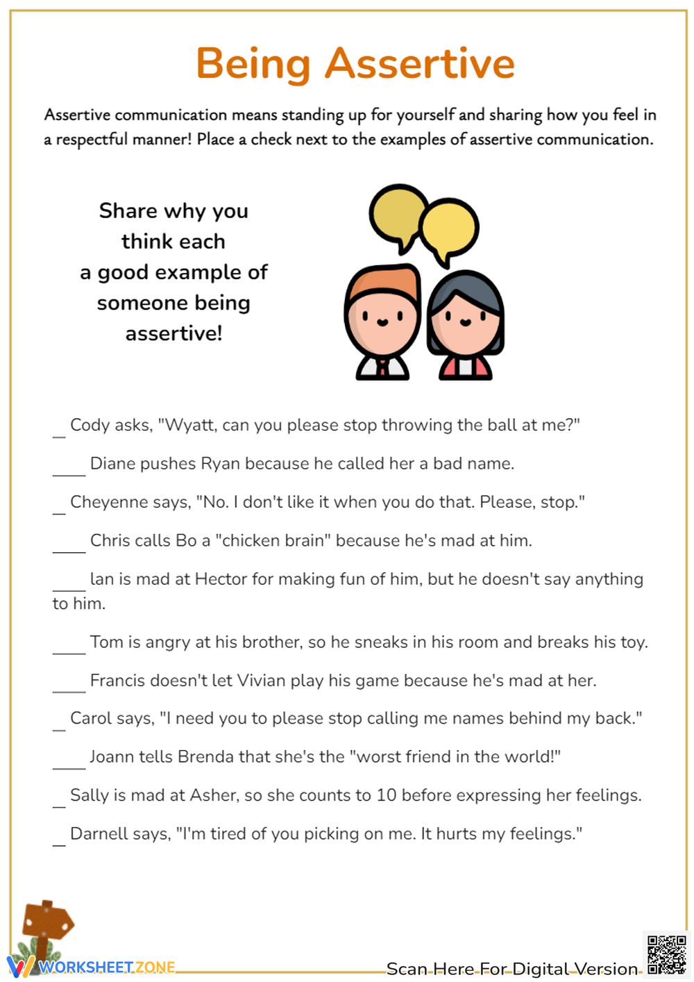 Free Interactive Printable Communication Skills Worksheets Worksheets Library