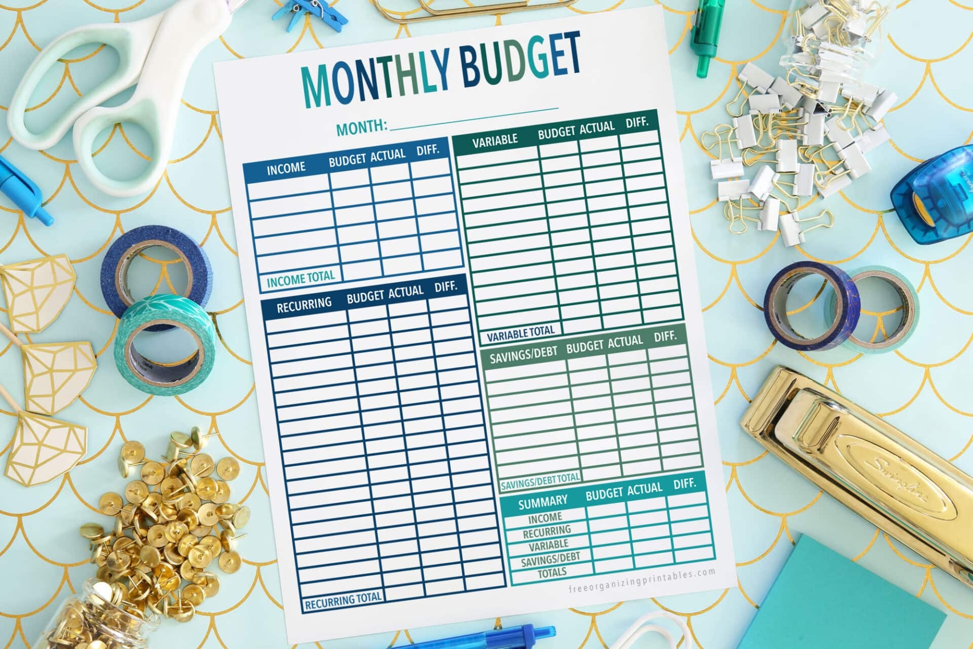 Budgeting Sheets Printable