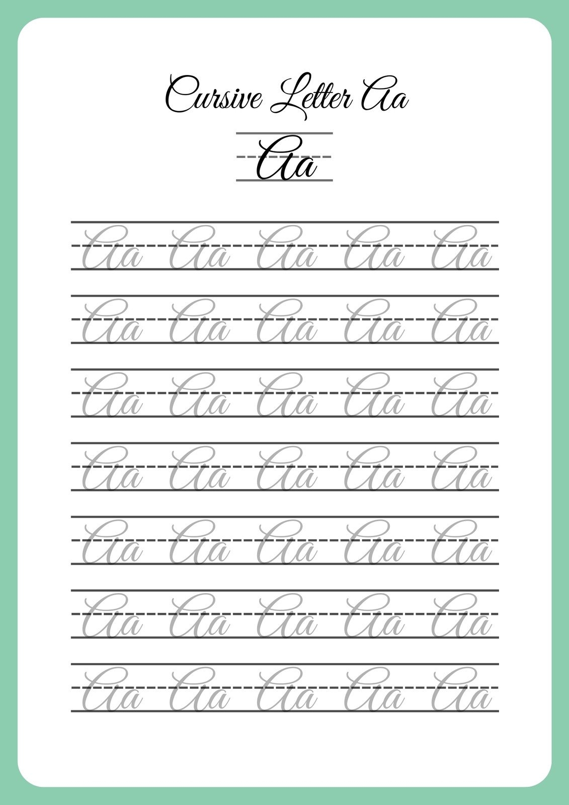 Cursive Worksheet Printable